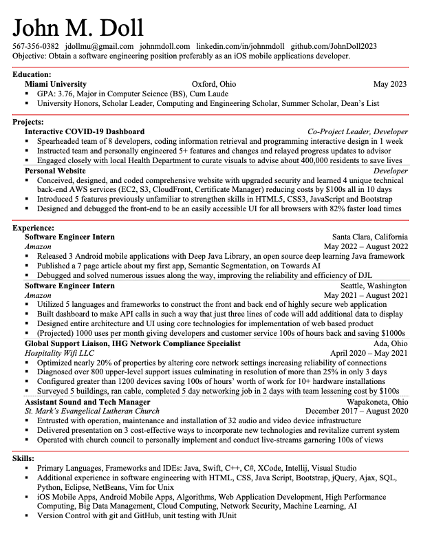 Photo of Resume